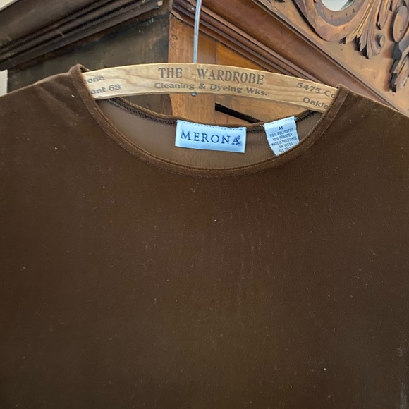 Merona Vintage Brown Velvet Dress - Picture 2 of 6